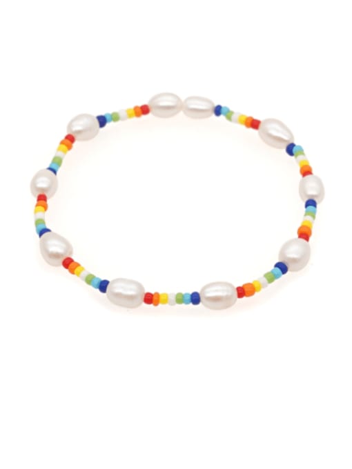 Roxi Freshwater Pearl Multi Color Round Bohemia Stretch Bracelet