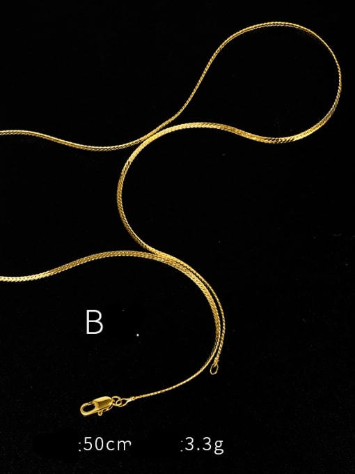 Section B 50cm Alloy Geometric Minimalist Bead Chain