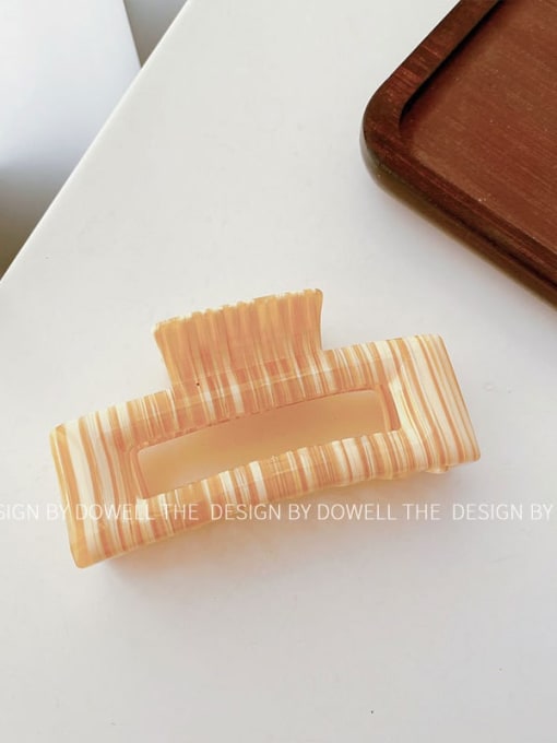 Apricot white 10cm Cellulose Acetate Trend Geometric Alloy Jaw Hair Claw