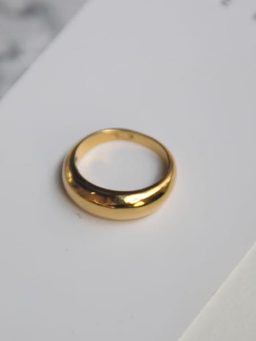A TEEM Titanium Steel Irregular Minimalist Band Ring 0