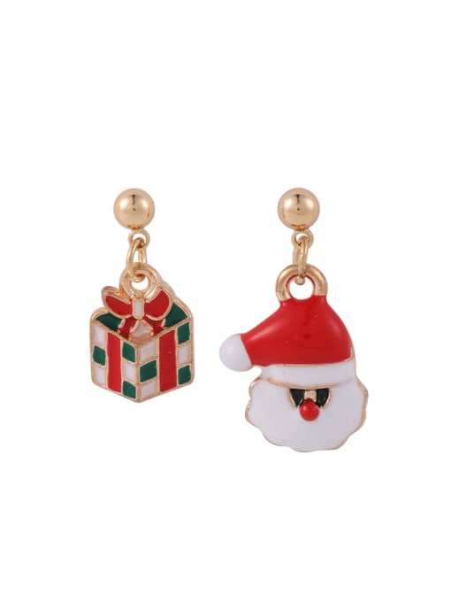 514858 Alloy Enamel Christmas Seris Cute Stud Earring