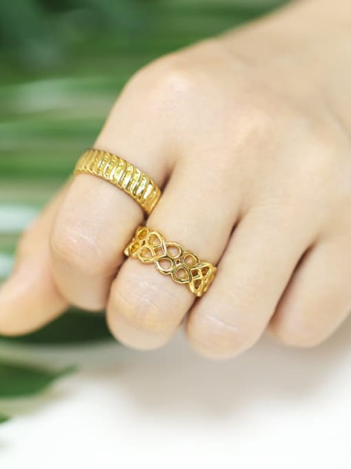 CC Brass Cubic Zirconia Vintage Band Ring 1
