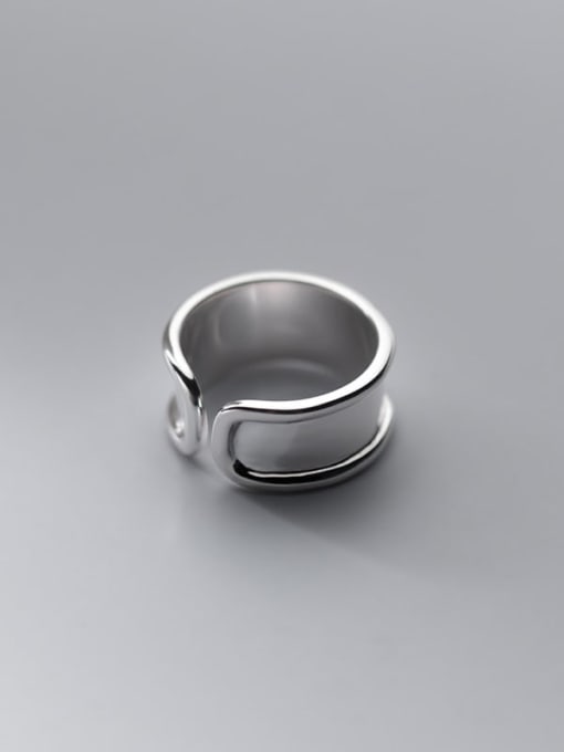 Rosh 925 Sterling Silver Geometric Vintage Band Ring 1