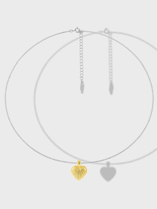 DAKA 925 Sterling Silver Heart Minimalist Necklace 1