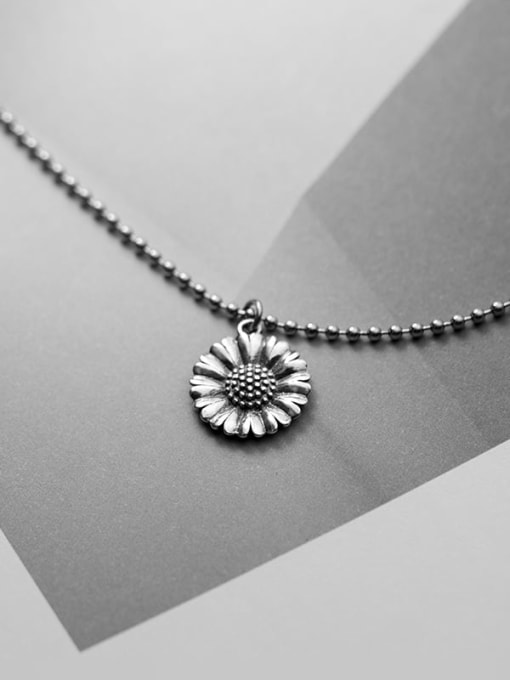 Rosh 925 Sterling Silver Flower Vintage Necklace 3