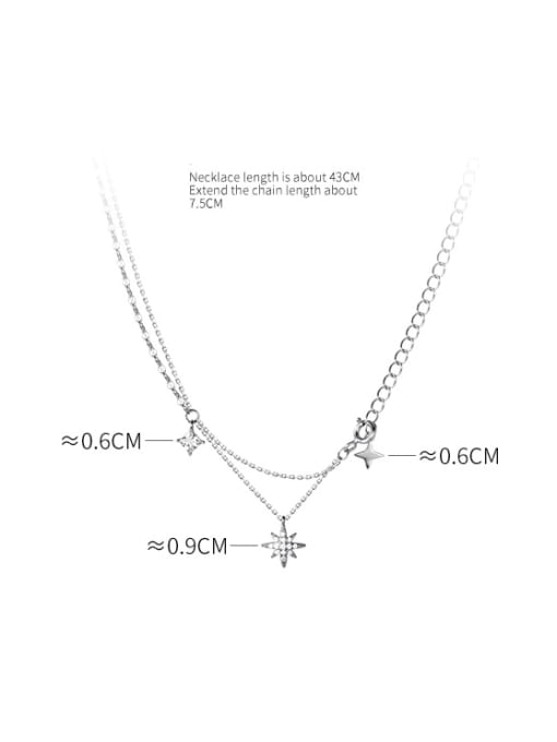 Rosh 925 Sterling Silver Star Minimalist Necklace 3