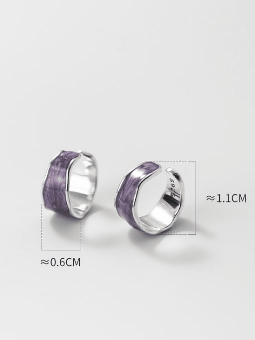Rosh 925 Sterling Silver Enamel Geometric Minimalist Stud Earring 3