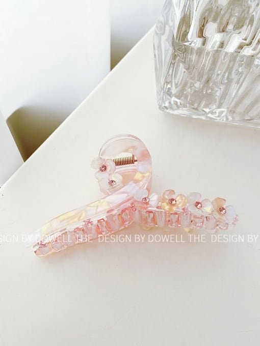 Korean pink ribbon Cellulose Acetate Trend Geometric Alloy Multi Color Jaw Hair Claw