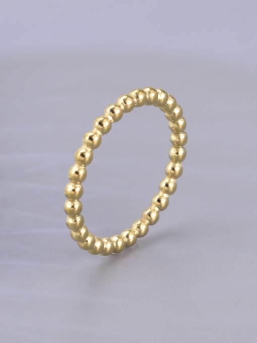 18K Gold Titanium Steel Geometric Minimalist Bead Ring