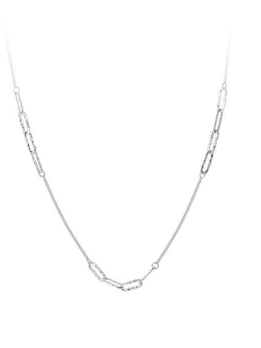 silver 925 Sterling Silver Geometric Minimalist Necklace