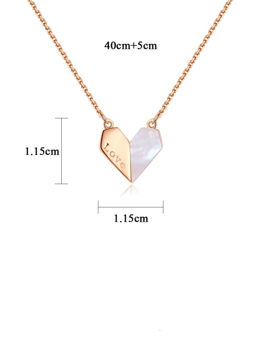 CCUI 925 Sterling Silver Shell Heart Minimalist Necklace 3