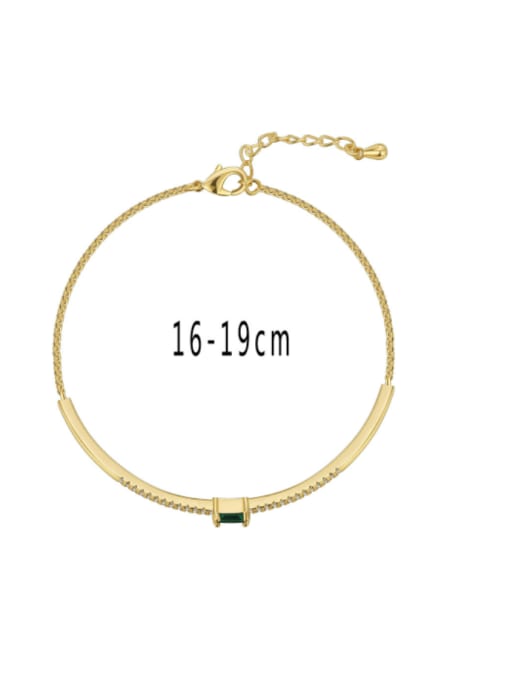 CHARME Brass Cubic Zirconia Geometric Minimalist Bracelet 2