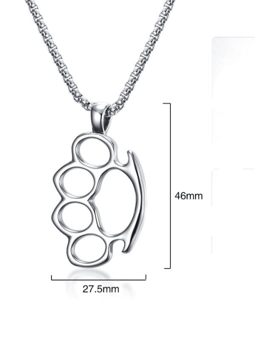 CONG 316L Surgical Steel Geometric Minimalist Necklace 2