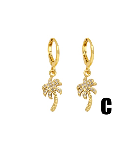 CC Brass Cubic Zirconia Boy Minimalist Huggie Earring 3