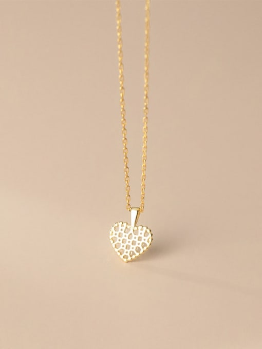 Rosh 925 Sterling Silver Rhinestone Heart Minimalist Necklace 4