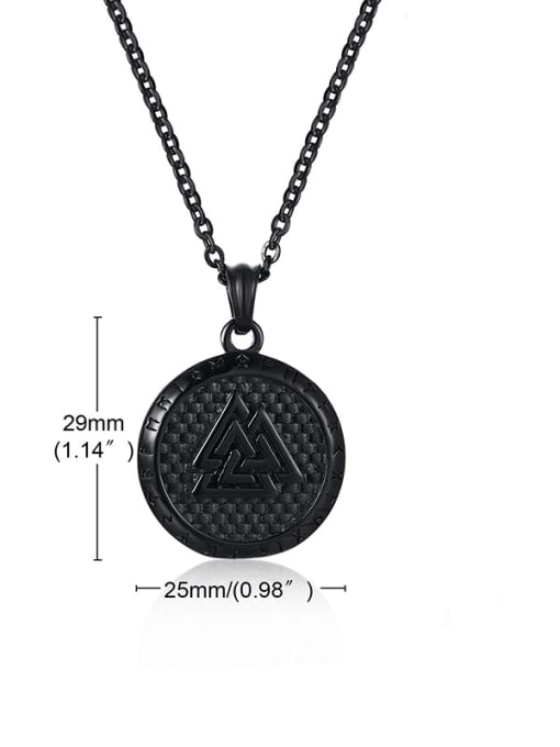 CONG Titanium Steel Cubic Zirconia Geometric Vintage Necklace 3