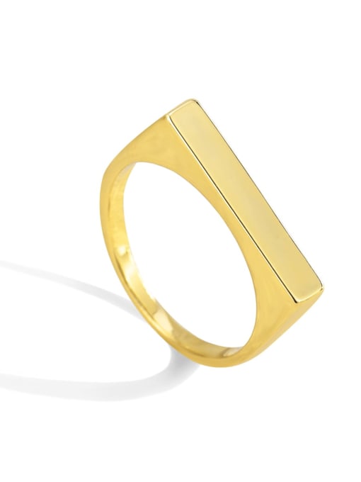 Gold Brass Geometric Minimalist Band Ring