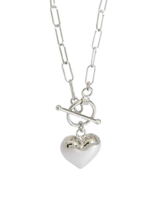 DAKA 925 Sterling Silver Heart Minimalist pendant Necklace 4
