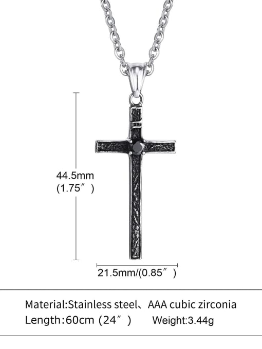 CONG Titanium Steel Cross Minimalist Necklace 2