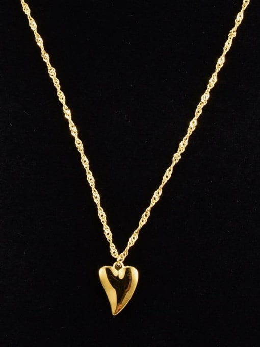 A TEEM Titanium Steel Heart Minimalist Necklace