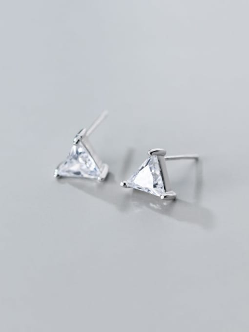 Rosh 925 Sterling Silver Cubic Zirconia Geometric Minimalist Drop Earring 2