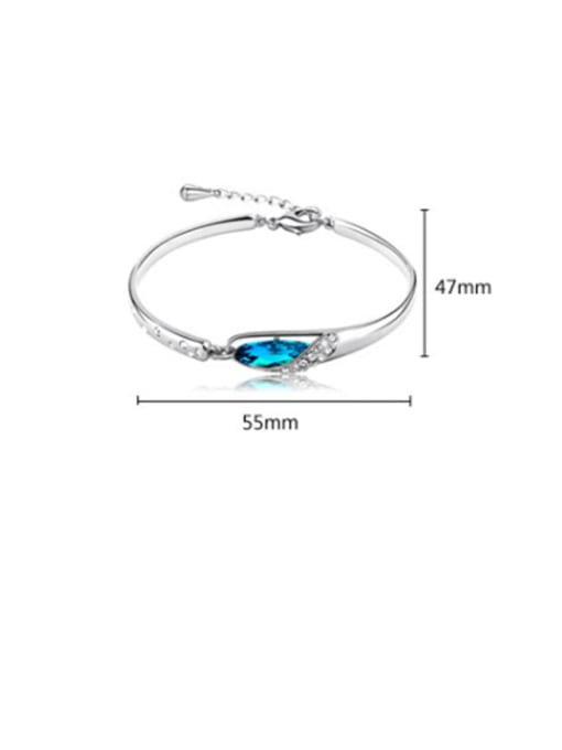 BLING SU Copper Crystal Geometric Minimalist Bracelet 2