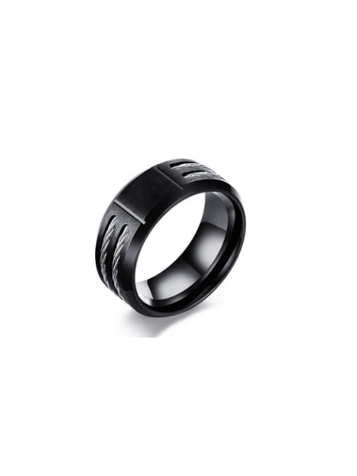 Blank funds Stainless steel Geometric Minimalist Band Ring