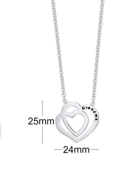 CONG Titanium Steel Hollow Heart Minimalist Necklace 1