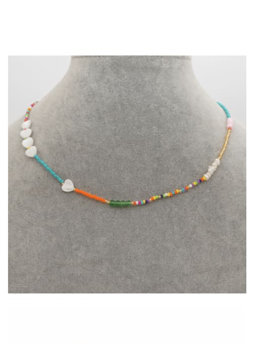 Roxi Miyuki Millet Bead Multi Color Heart Bohemia Handmade Beaded Necklace 1
