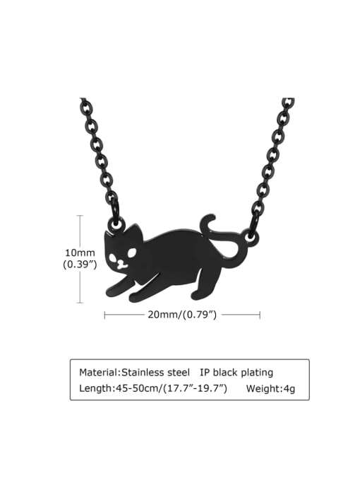 CONG Stainless steel Cat Cute Necklace 2