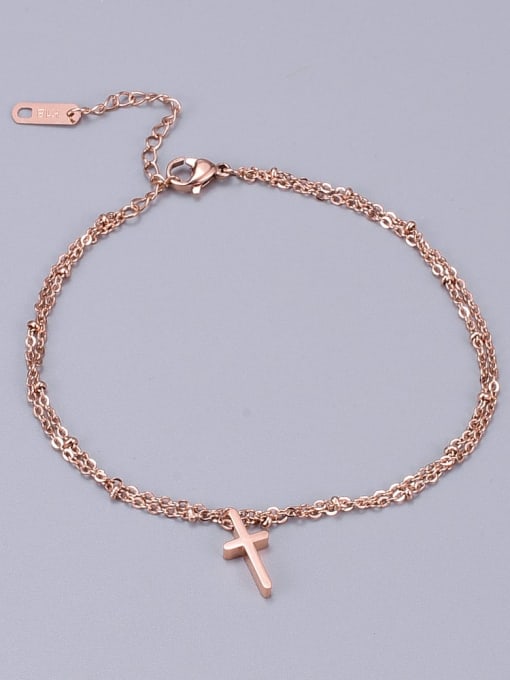A TEEM Titanium Cross Minimalist Link Bracelet 1