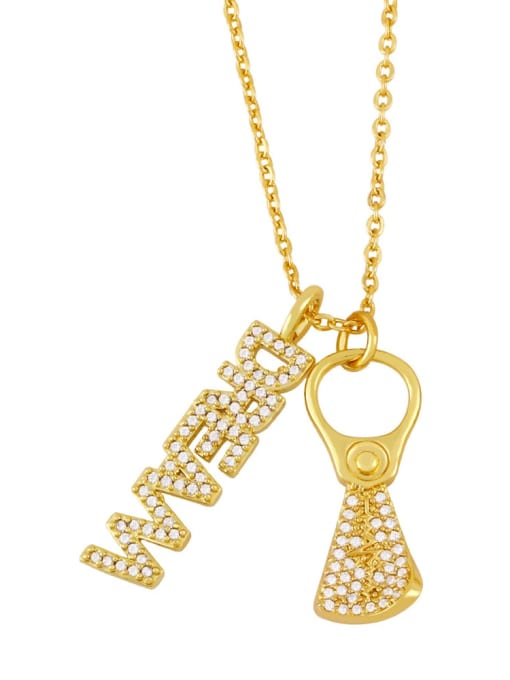 A Brass Cubic Zirconia Locket Hip Hop Necklace