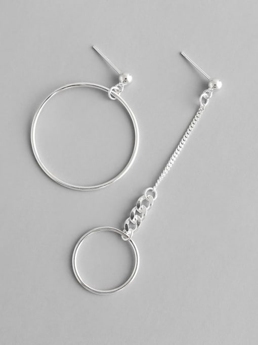 DAKA 925 Sterling Silver Round Minimalist Chandelier Earring 4
