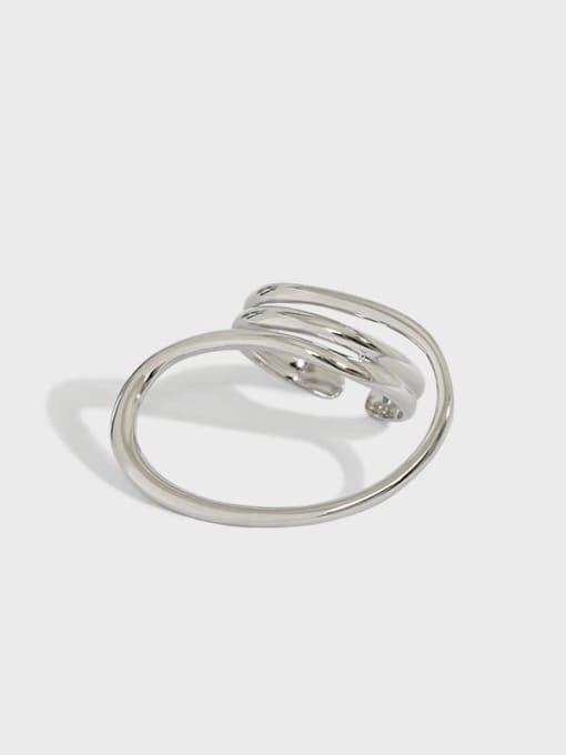 DAKA 925 Sterling Silver Irregular Vintage Stackable Ring
