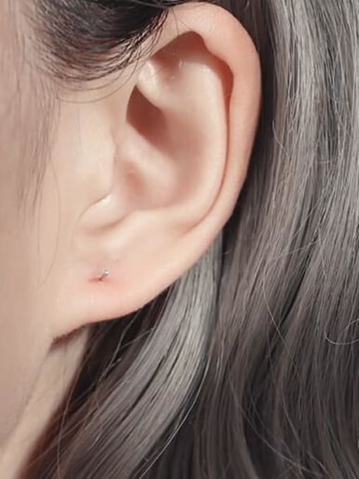A TEEM Titanium Round Minimalist Stud Earring 1
