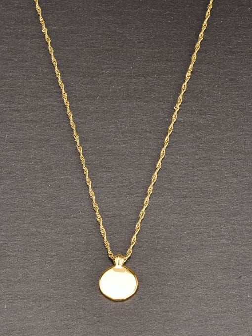 A TEEM Titanium Steel Enamel Rosary Minimalist Necklace 2