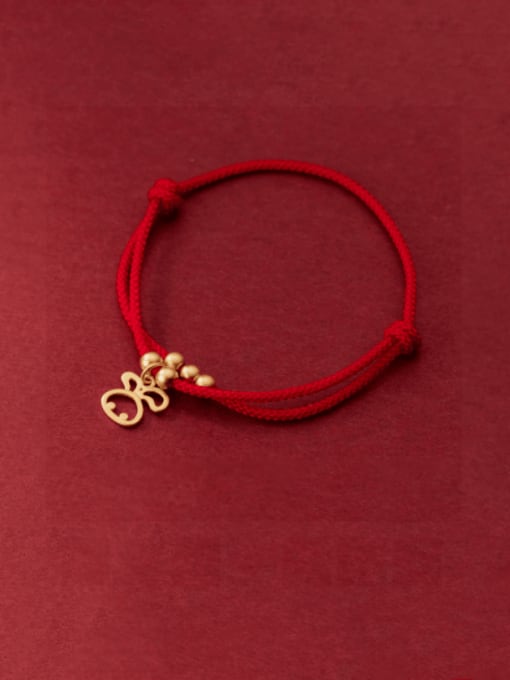 Rabbit 925 Sterling Silver Zodiac Cute Adjustable Red Rope Bracelet