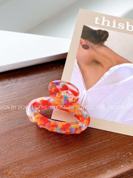 Red dot small (6cm) Cellulose Acetate Minimalist Geometric Alloy Jaw Hair Claw