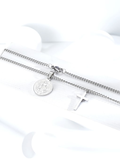Open Sky Titanium Cross Minimalist Necklace 2
