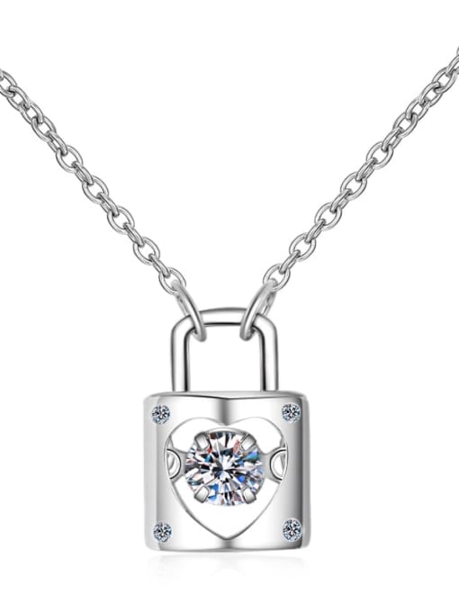 MOISS Sterling Silver 0.3 CT Moissanite Locket Dainty Necklace 2