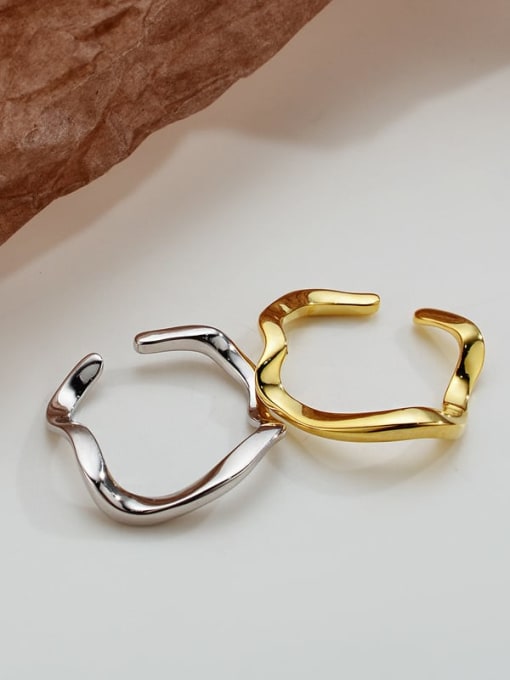 JENNY 925 Sterling Silver Geometric Minimalist Band Ring