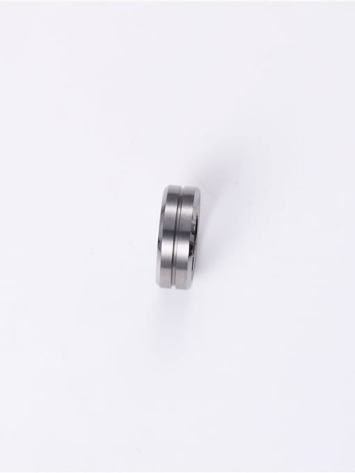 GROSE Titanium With Black Gun Plated Simplistic Round Band Rings 3