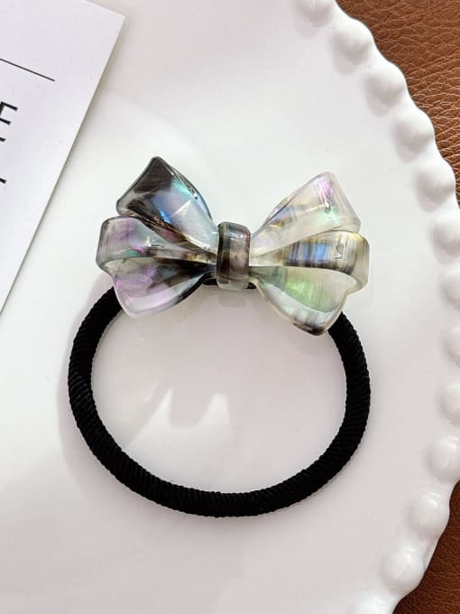 Colorful gray hair loop 5.4cm Cellulose Acetate Minimalist Bowknot Hair Rope