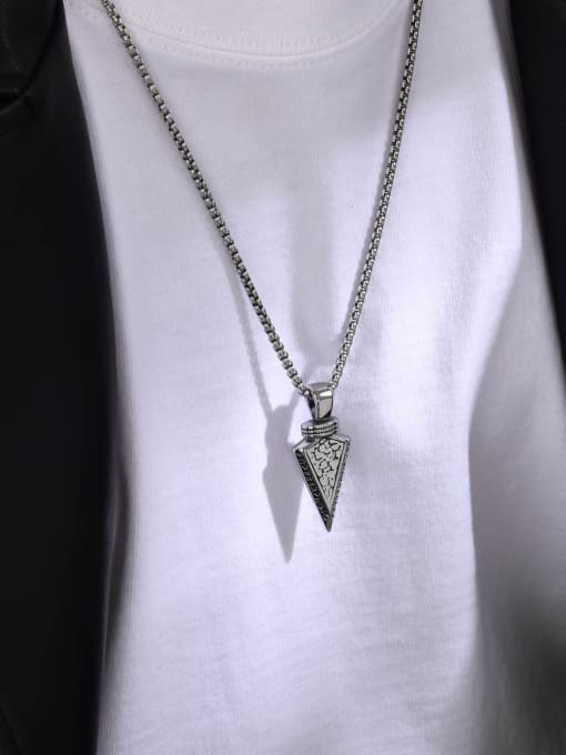 CONG Stainless steel Triangle Hip Hop Necklace 1