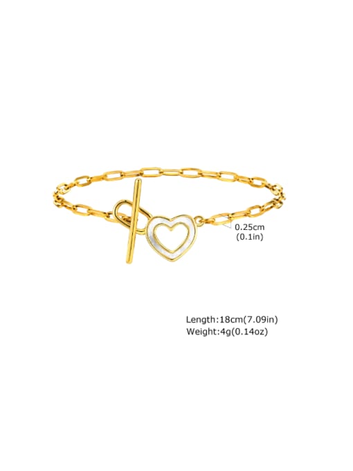G 3 Stainless steel Shell Flower Minimalist Link Bracelet