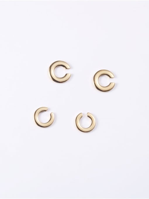 GROSE Titanium With Imitation Gold Plated Simplistic Irregular "C" Clip On Earrings 3