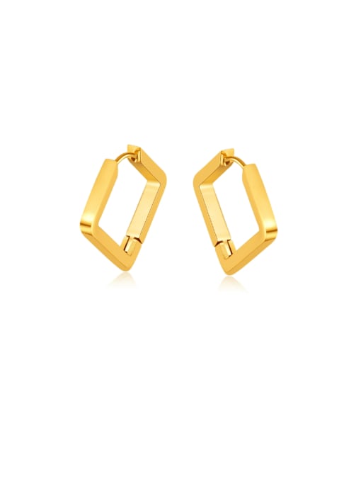 GE871 gold Stainless steel Geometric Minimalist Huggie Earring