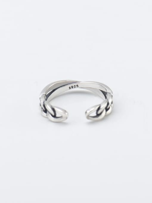 XBOX 925 Sterling Silver Cross Minimalist Band Ring 2