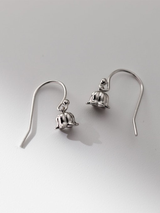 Rosh 925 Sterling Silver Flower Minimalist Hook Earring 3