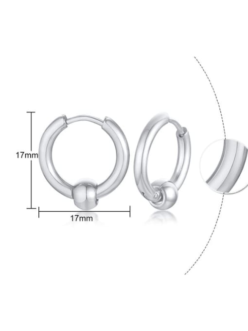 CONG 316L Surgical Steel Enamel Round Minimalist Huggie Earring 4